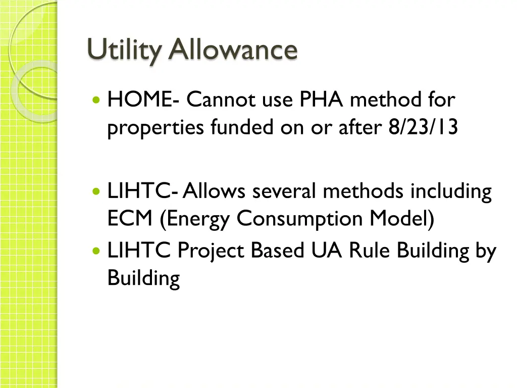 utility allowance