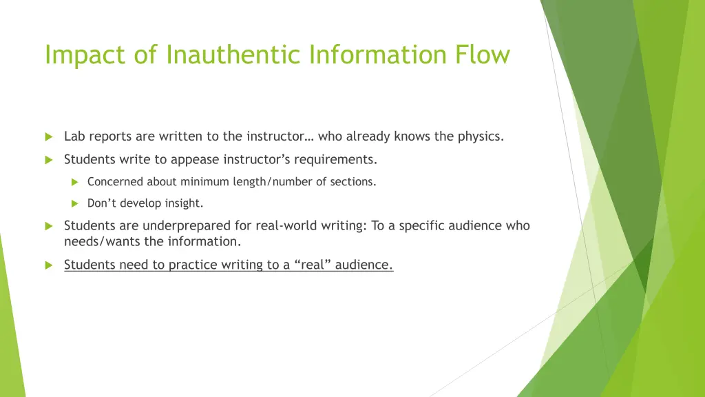 impact of inauthentic information flow