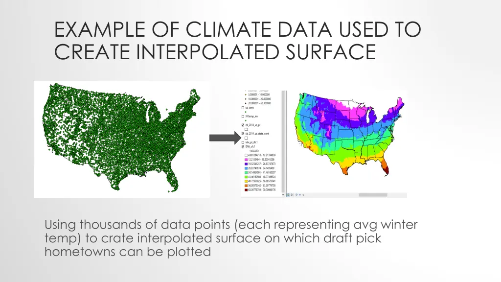 example of climate data used to create