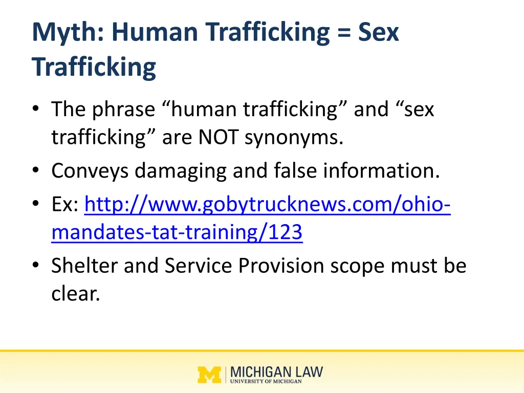 myth human trafficking sex trafficking