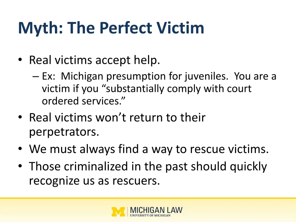 myth the perfect victim