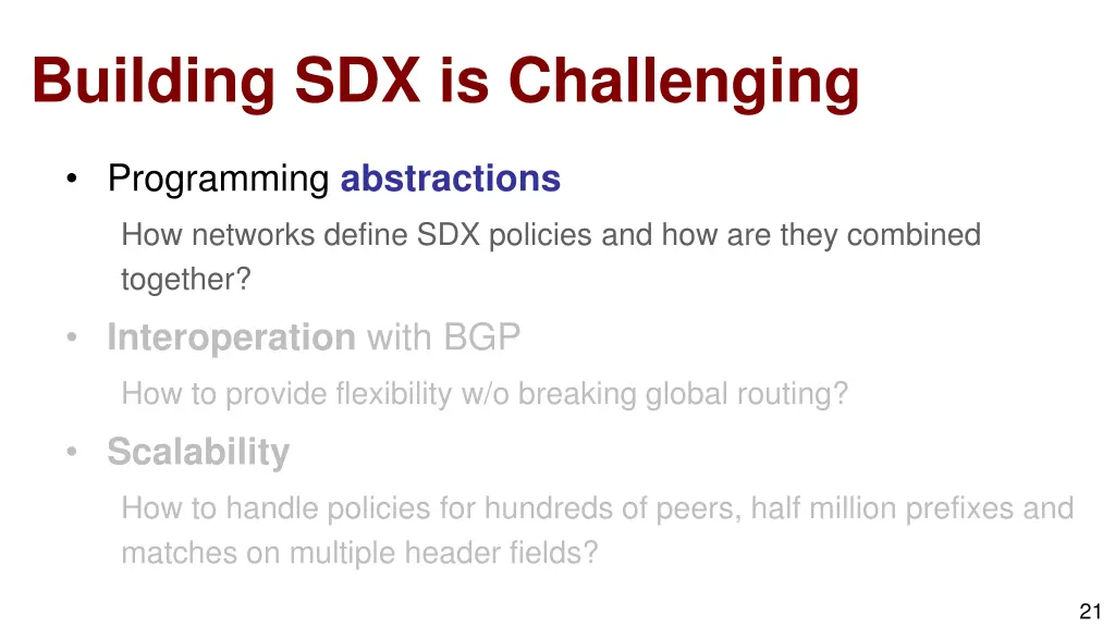 building sdx is challenging 1