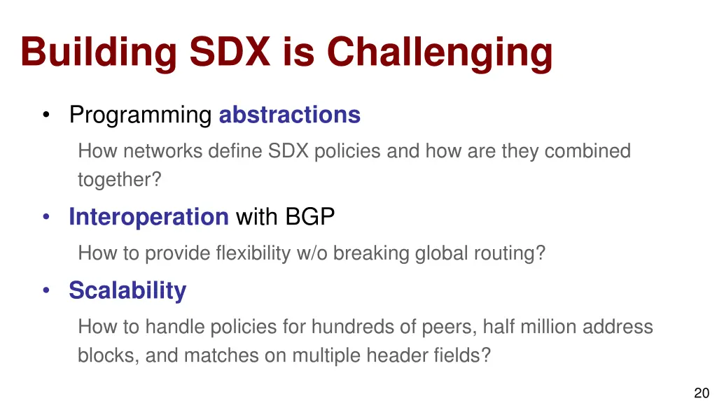 building sdx is challenging