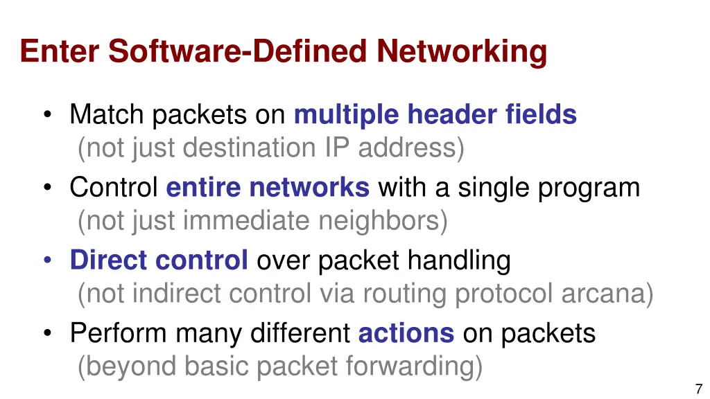 enter software defined networking