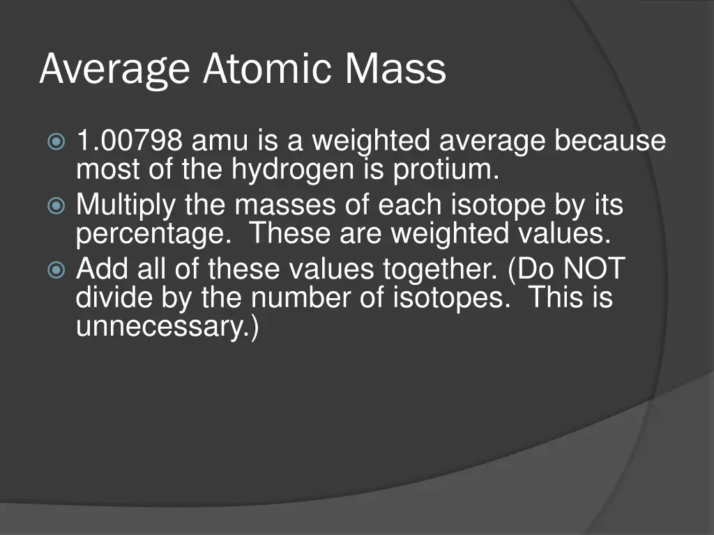 average atomic mass 2