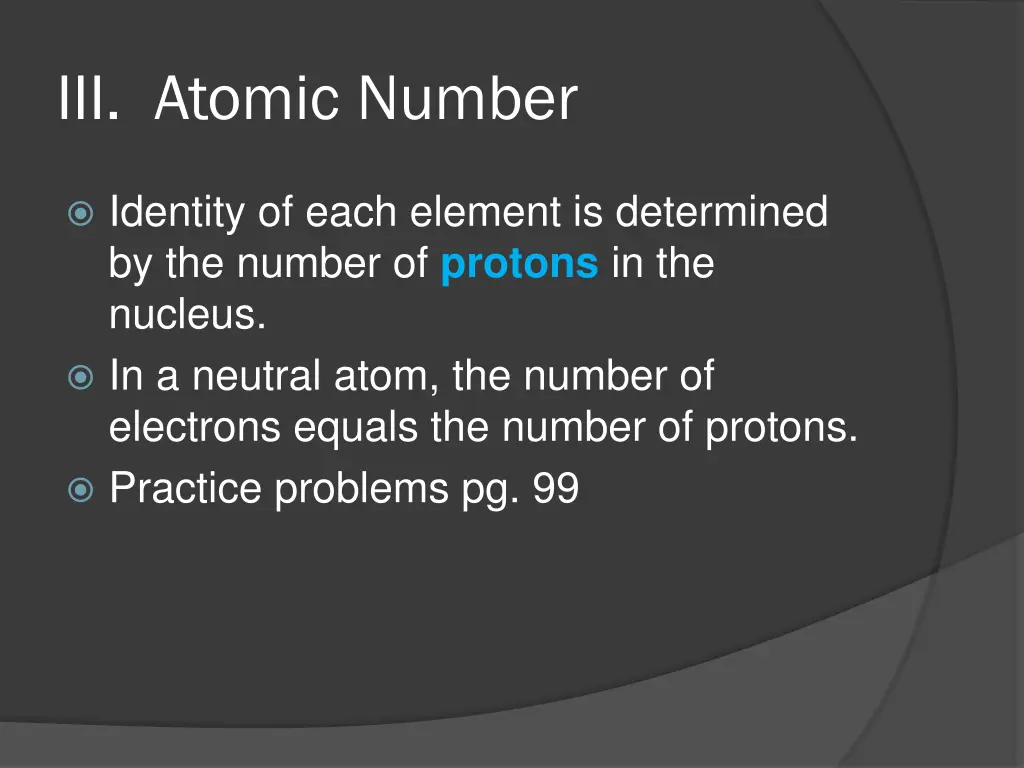 iii atomic number