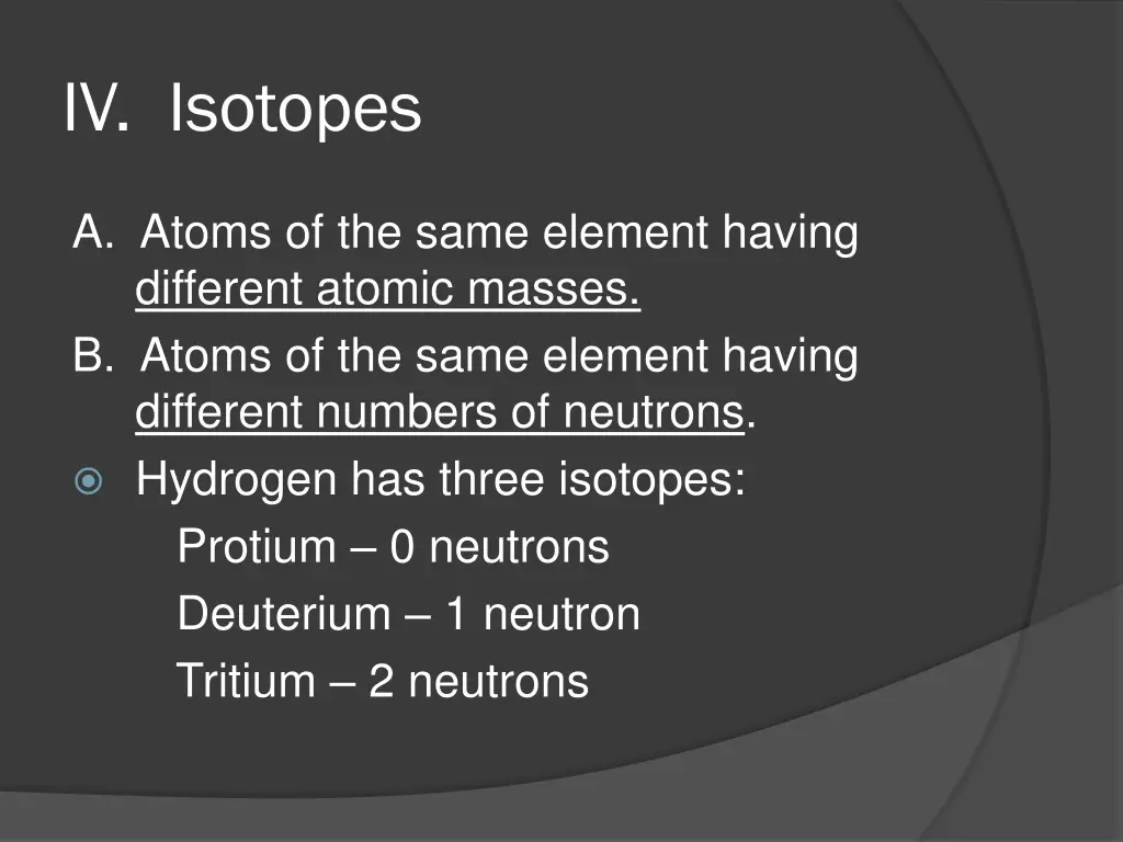 iv isotopes