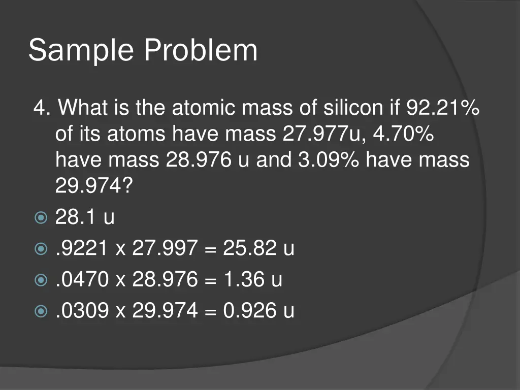 sample problem