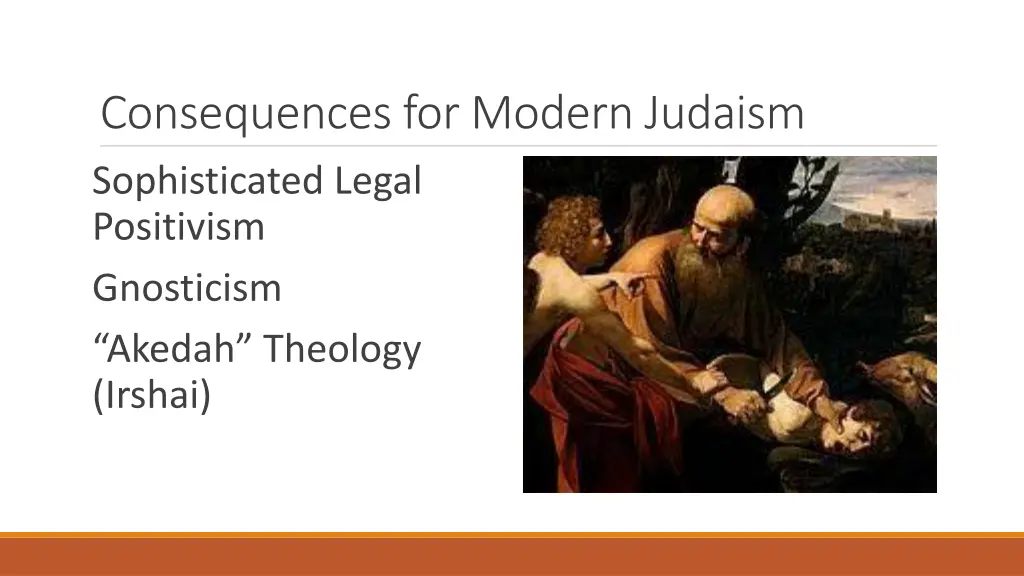 consequences for modern judaism sophisticated