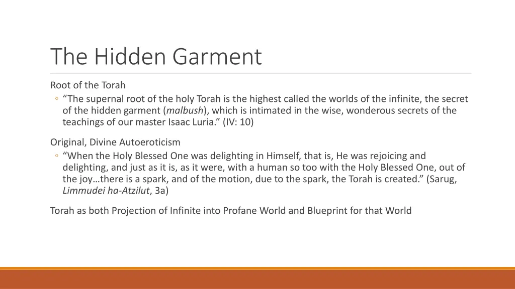 the hidden garment