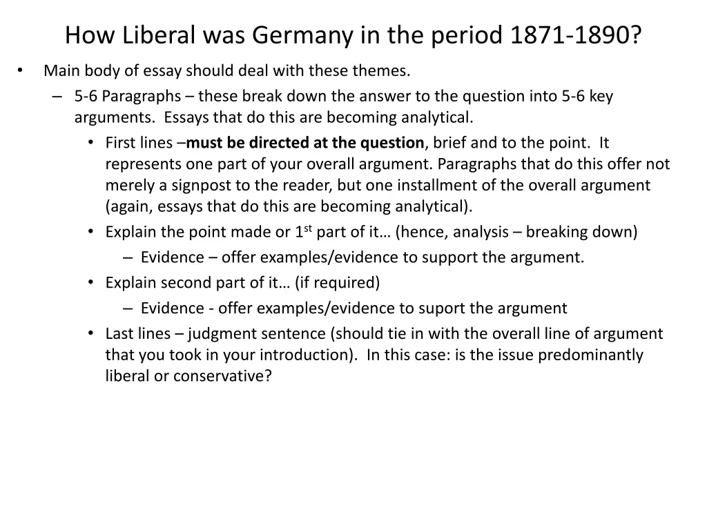 how liberal was germany in the period 1871 1890 1