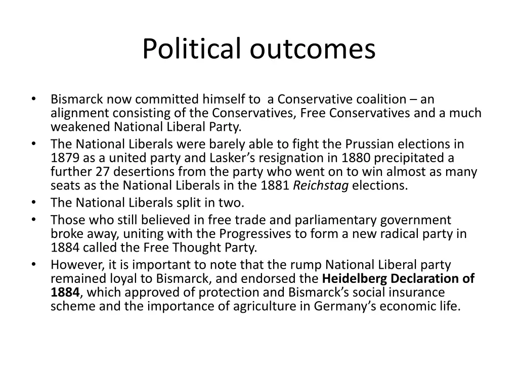 political outcomes