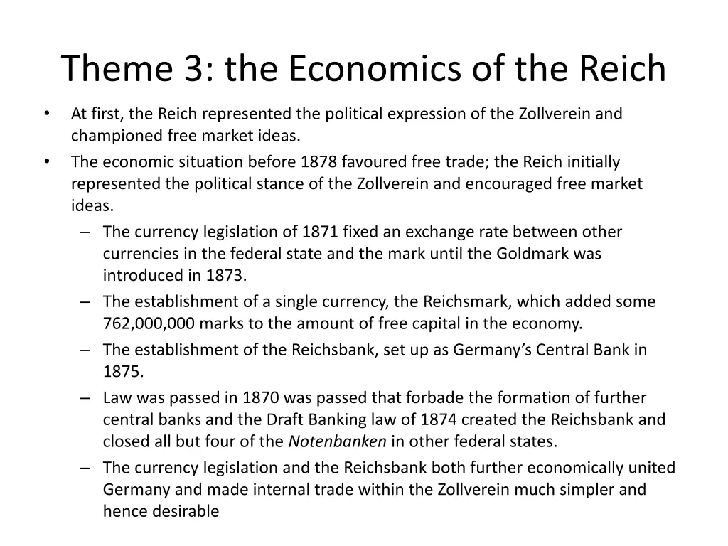 theme 3 the economics of the reich