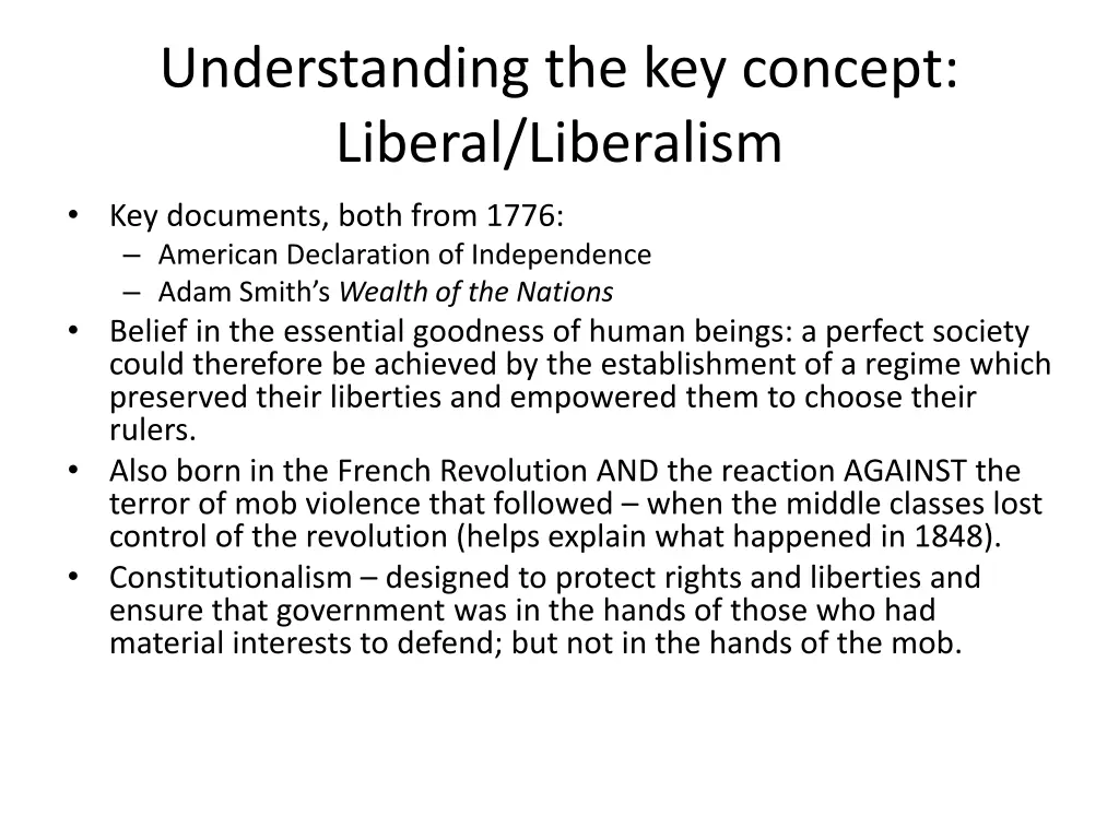 understanding the key concept liberal liberalism