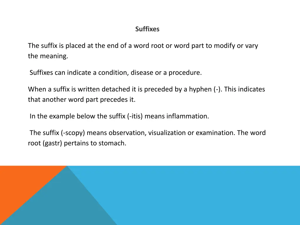 suffixes