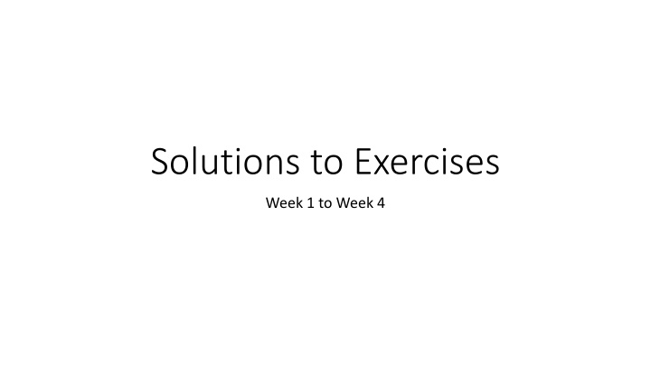 solutions to exercises