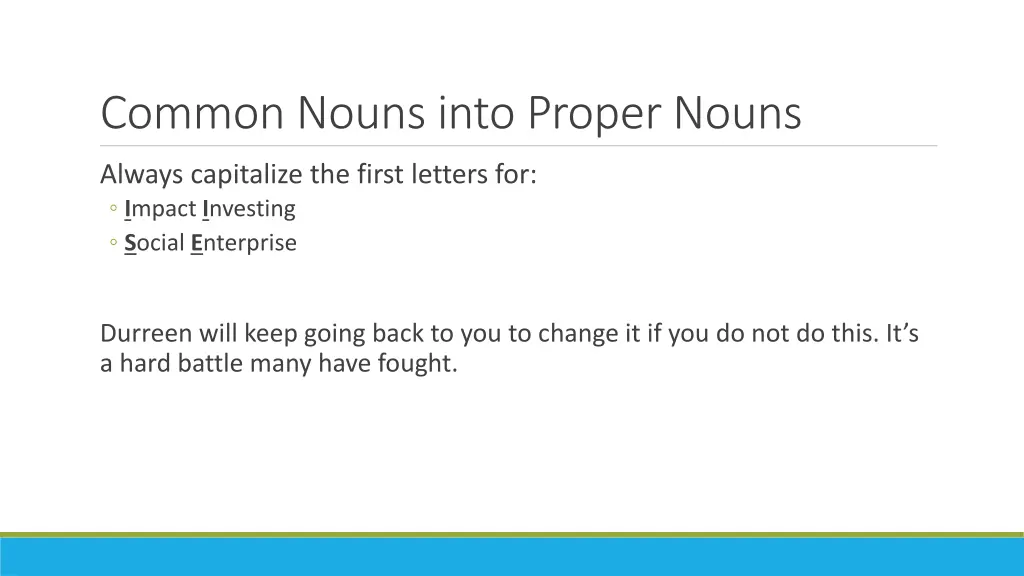 common nouns into proper nouns