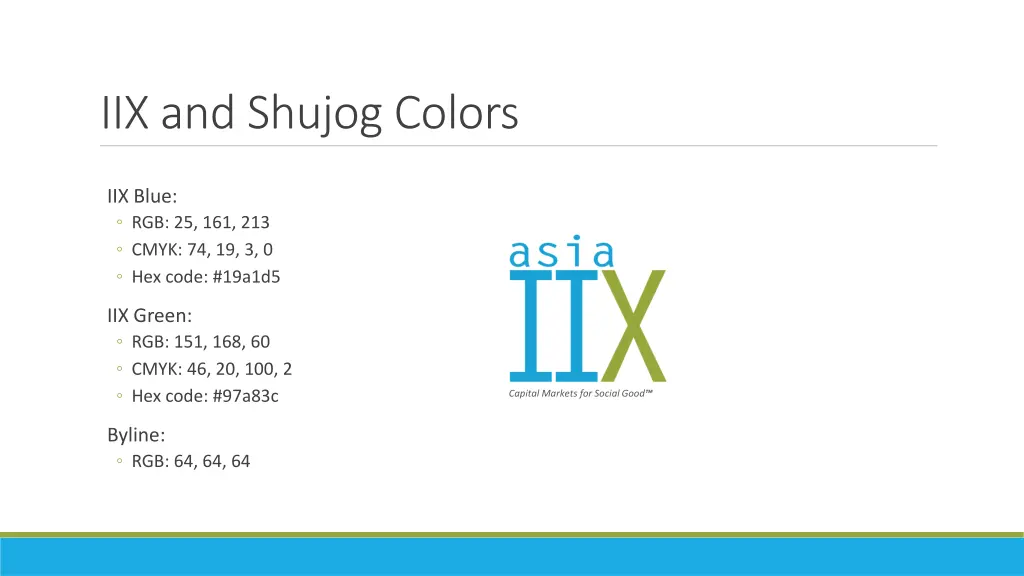 iix and shujog colors