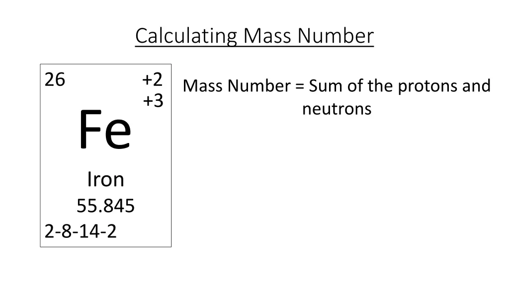 calculating mass number