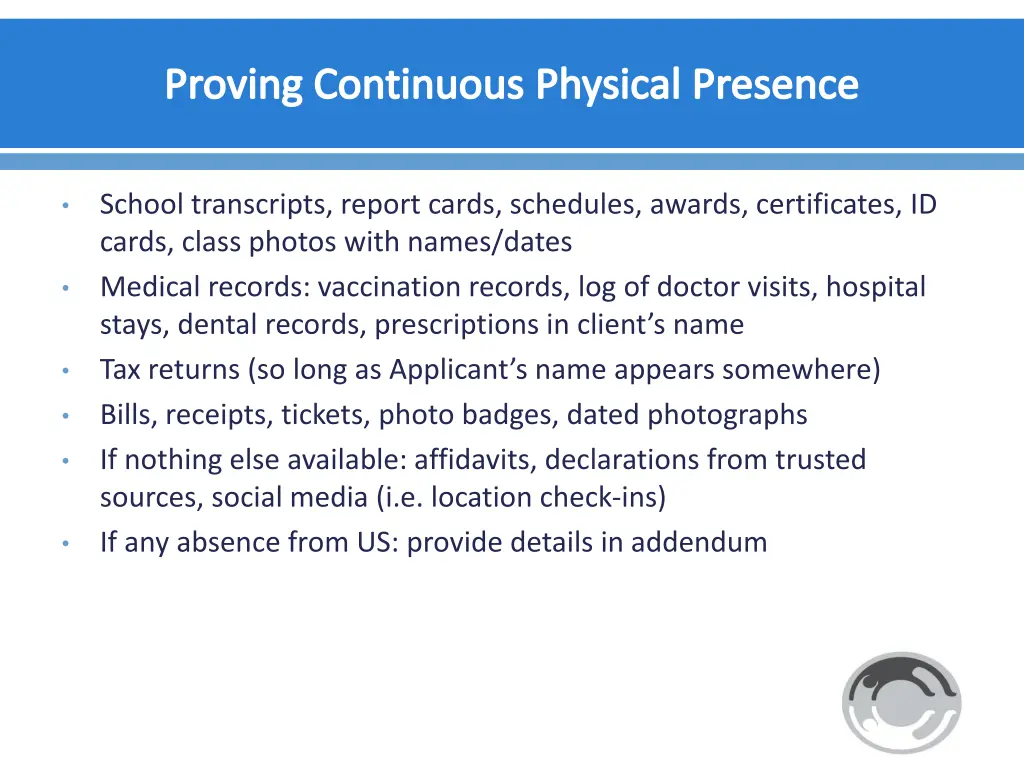 proving continuous physical presence