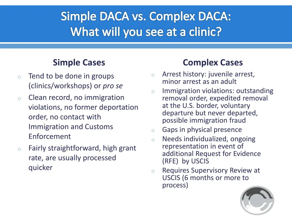 simple daca vs complex daca what will