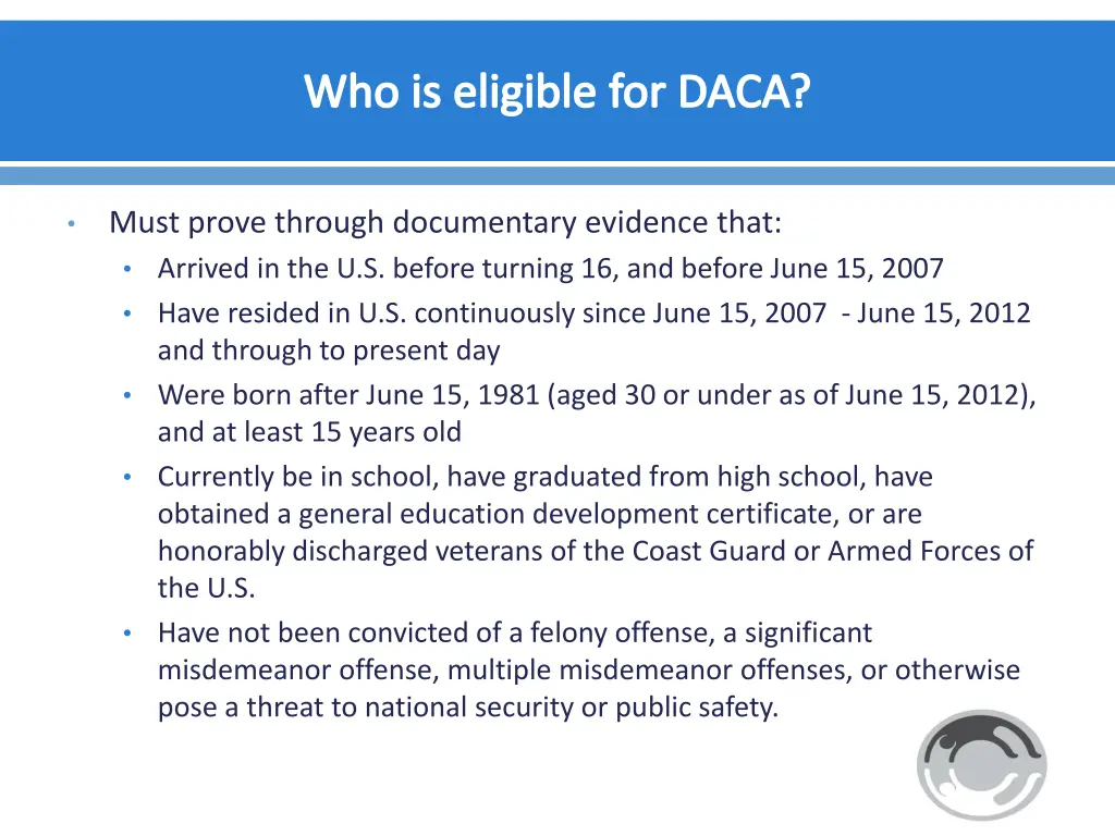 who is eligible for daca