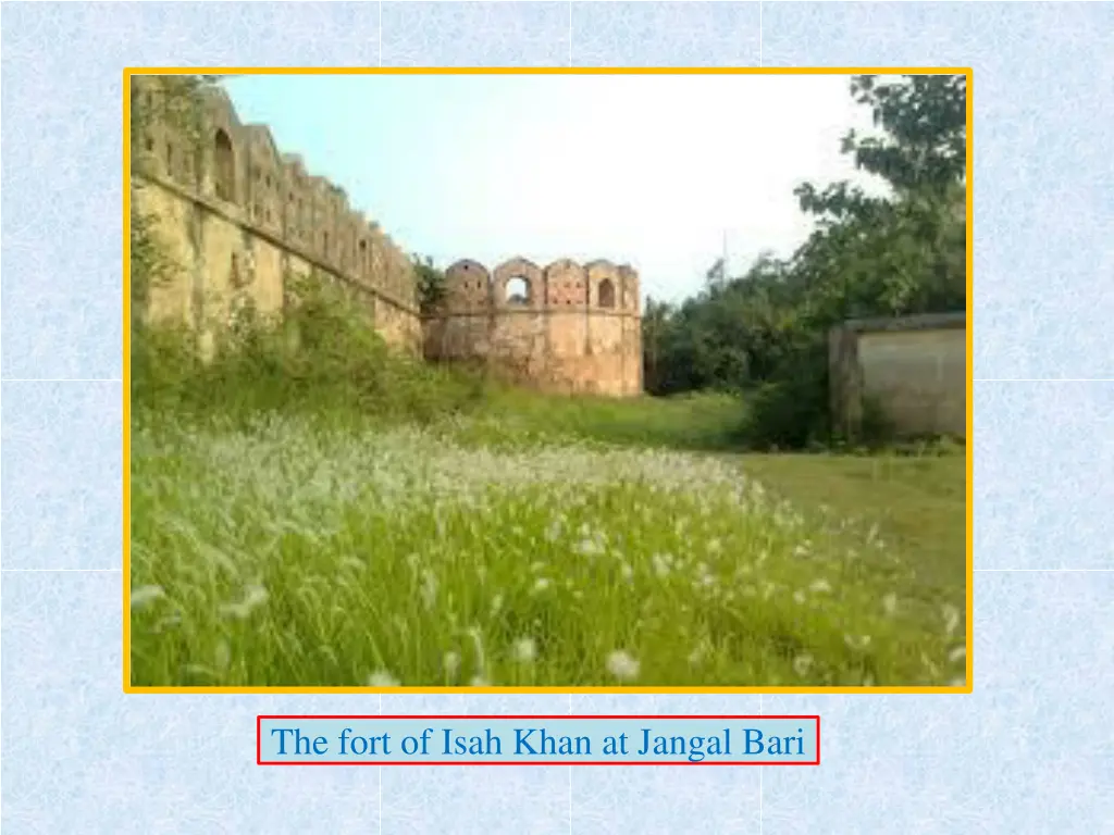 the fort of isah khan at jangal bari