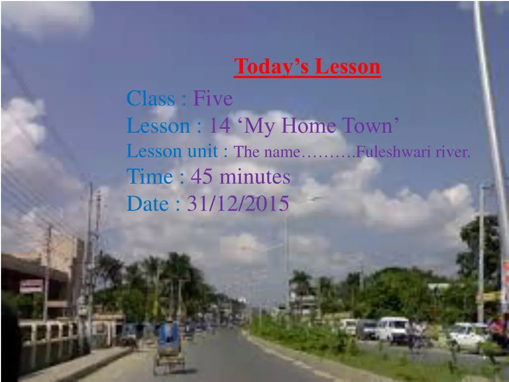 today s lesson