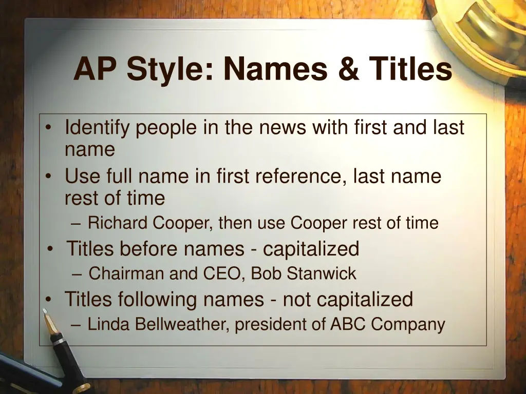 ap style names titles