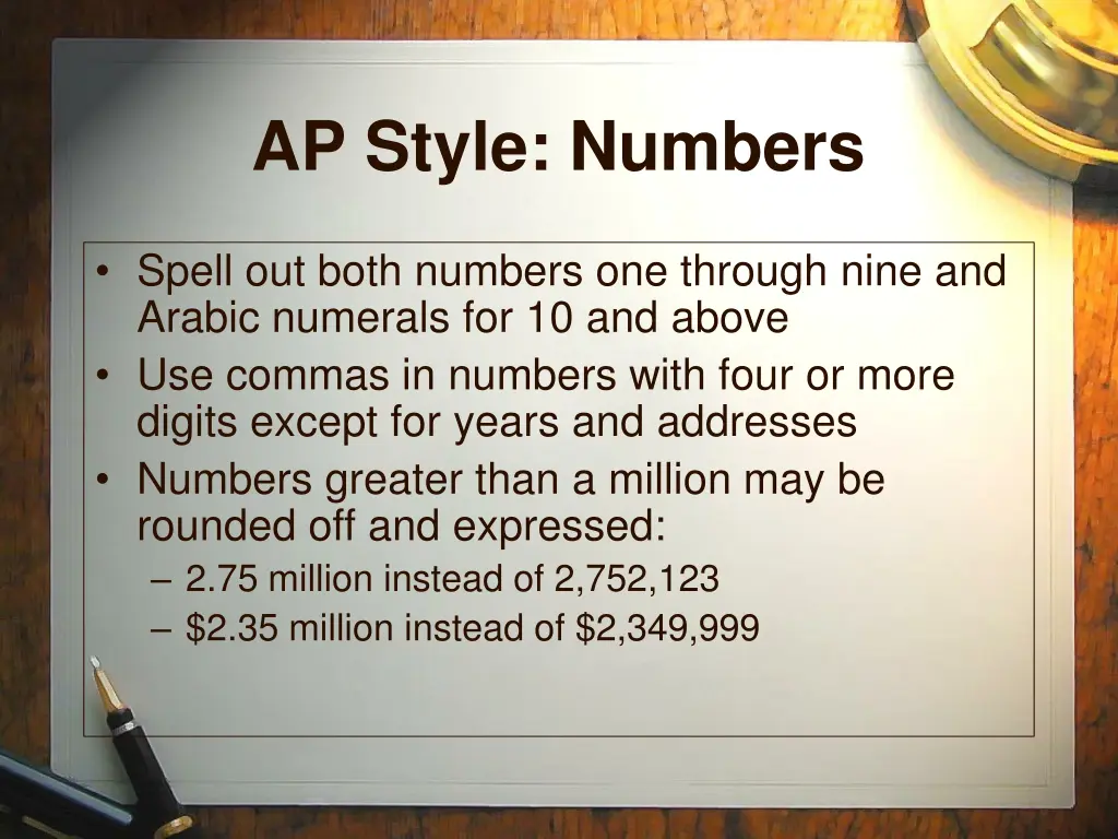 ap style numbers