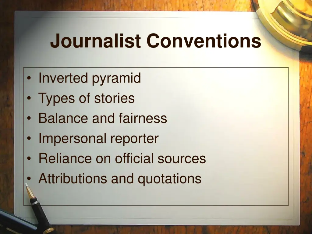 journalist conventions