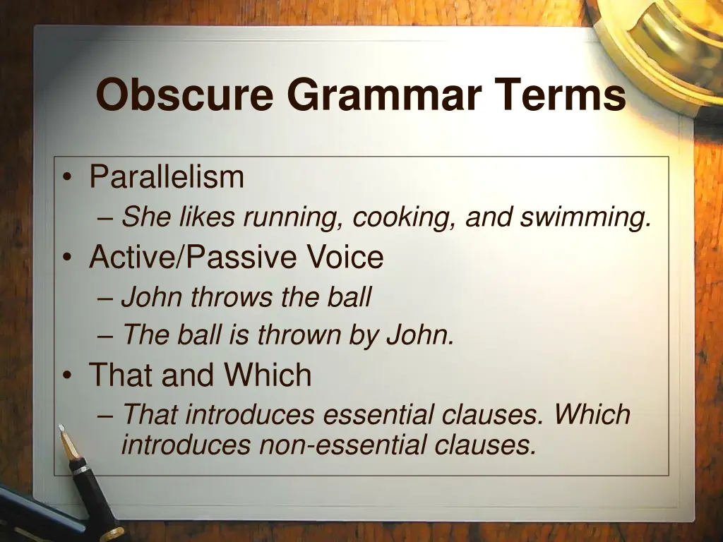 obscure grammar terms