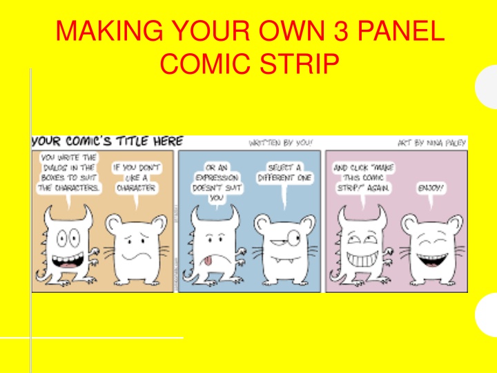 making your own 3 panel comic strip