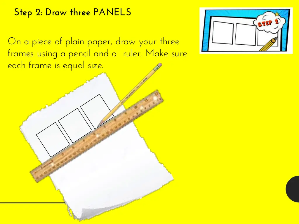 step 2 draw three panels