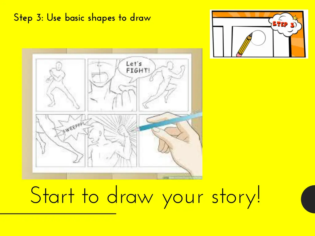 step 3 use basic shapes to draw