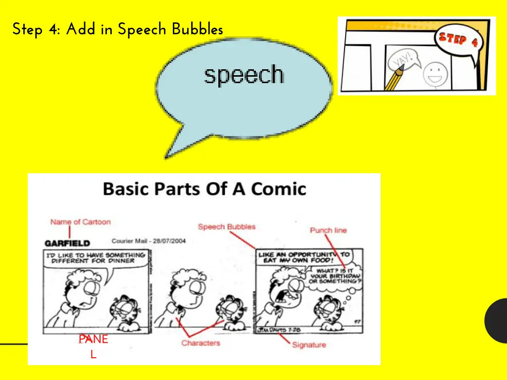 step 4 add in speech bubbles