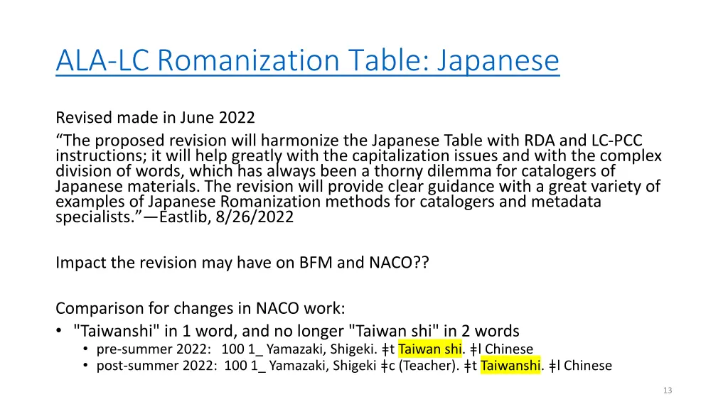 ala lc romanization table japanese