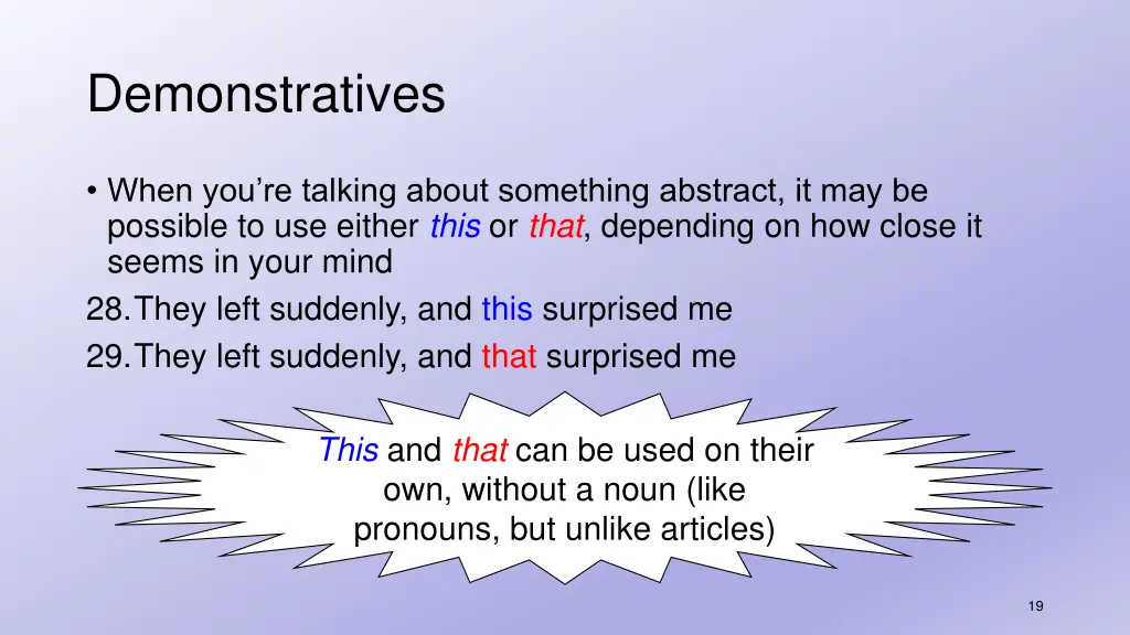 demonstratives 2