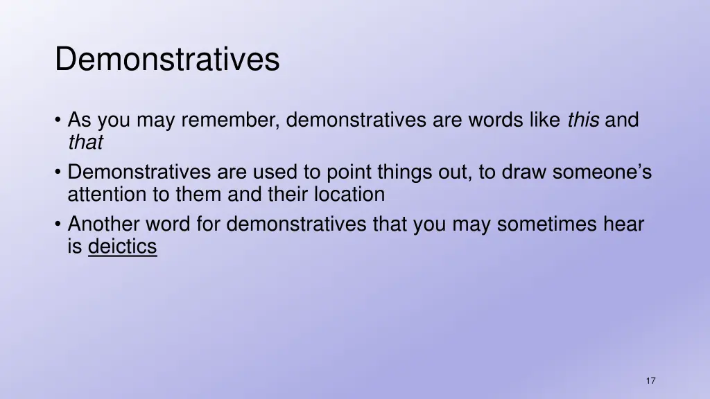 demonstratives