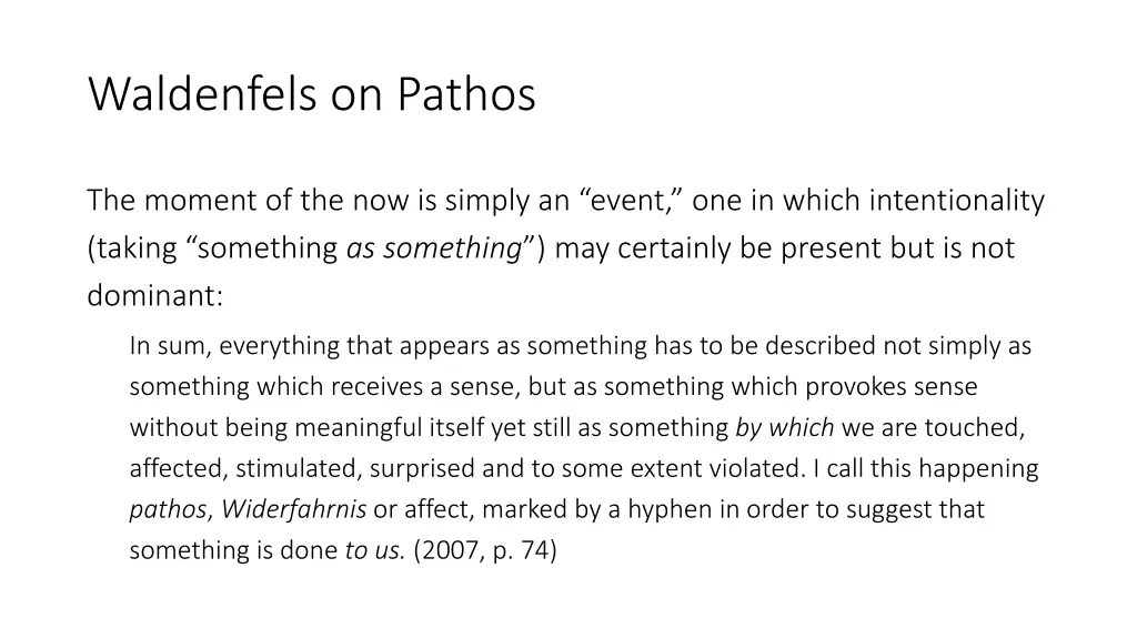 waldenfels on pathos