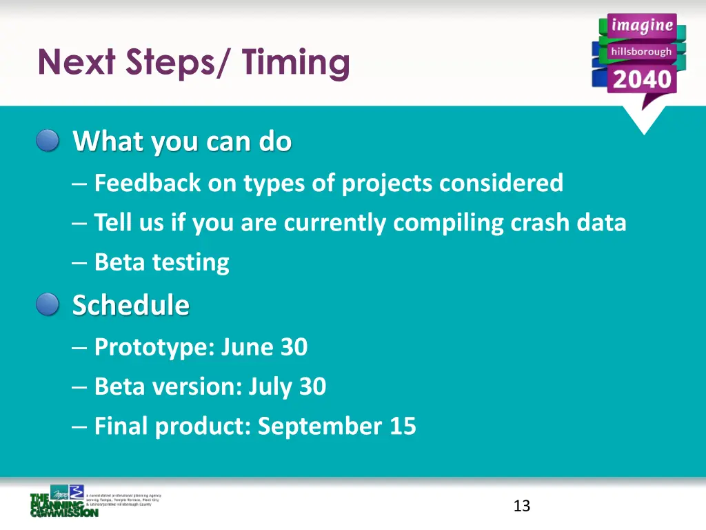 next steps timing