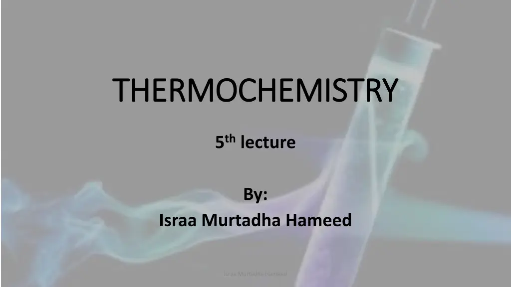 thermochemistry thermochemistry