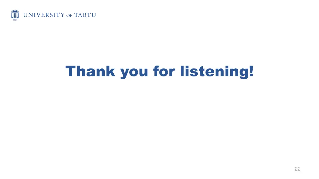 thank you for listening