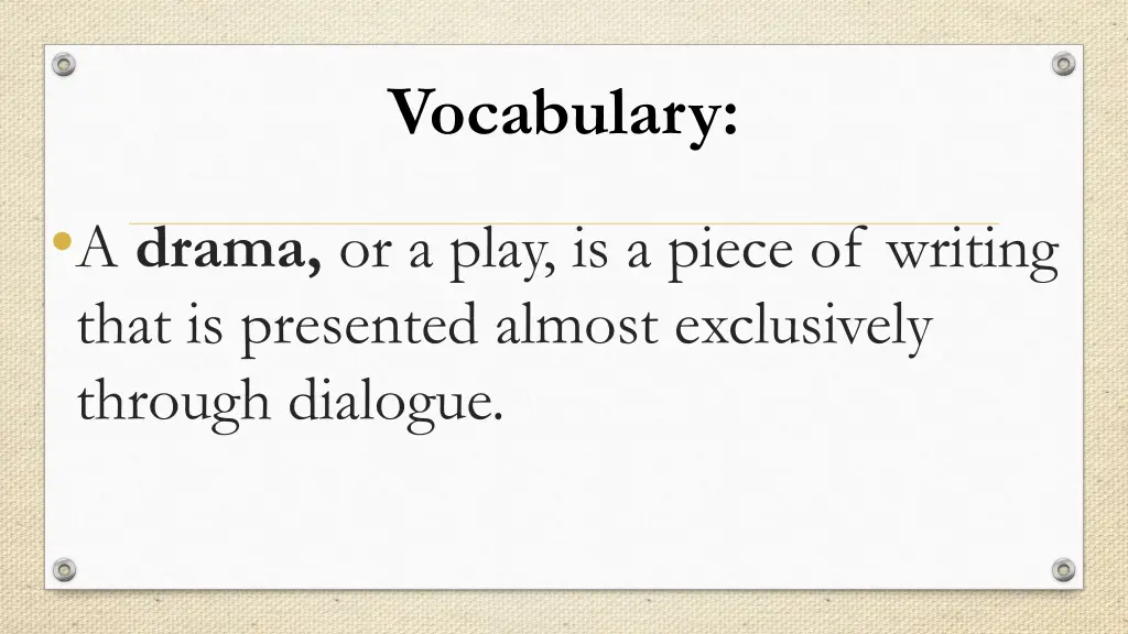 vocabulary