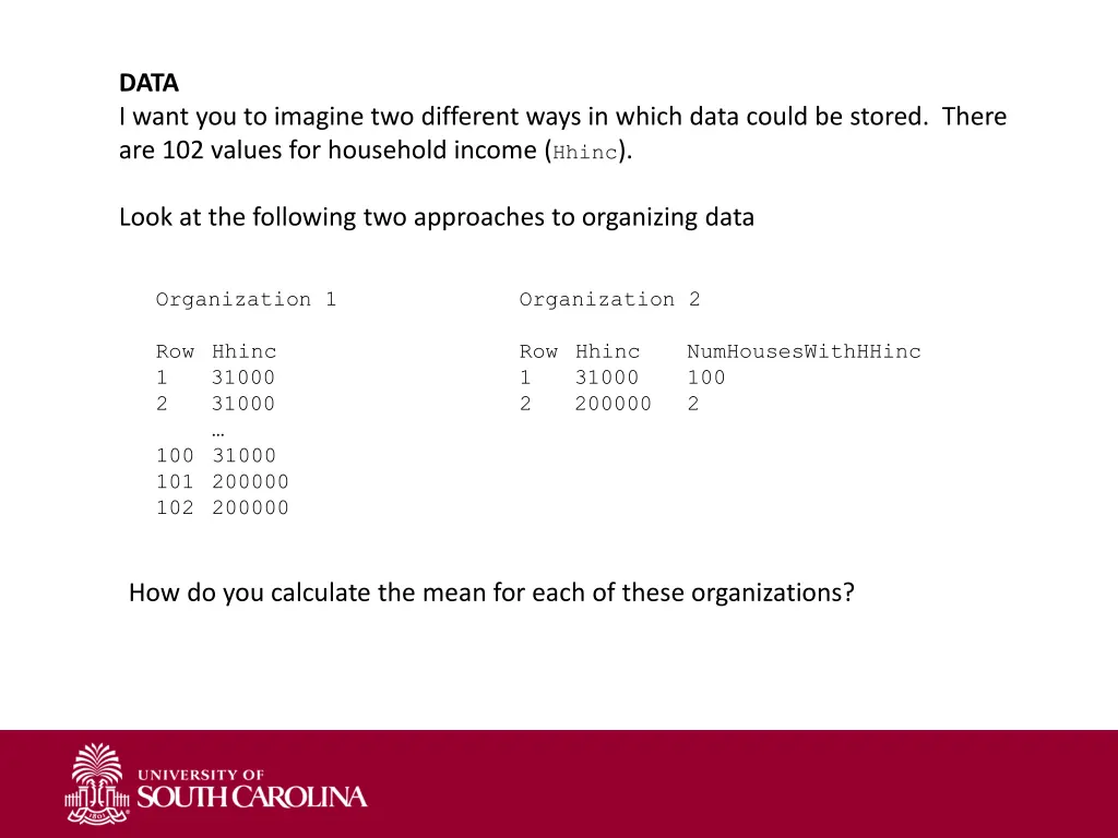 data i want you to imagine two different ways