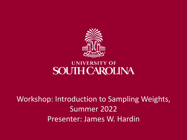 workshop introduction to sampling weights summer