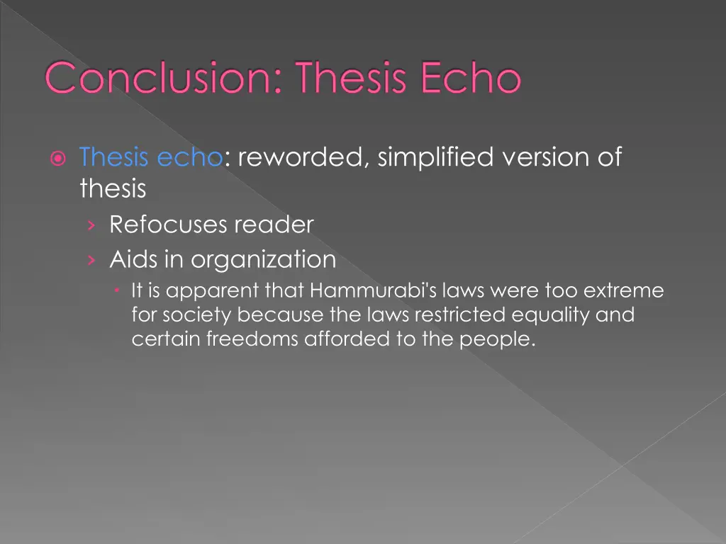 conclusion thesis echo