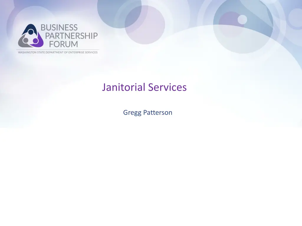 janitorial services