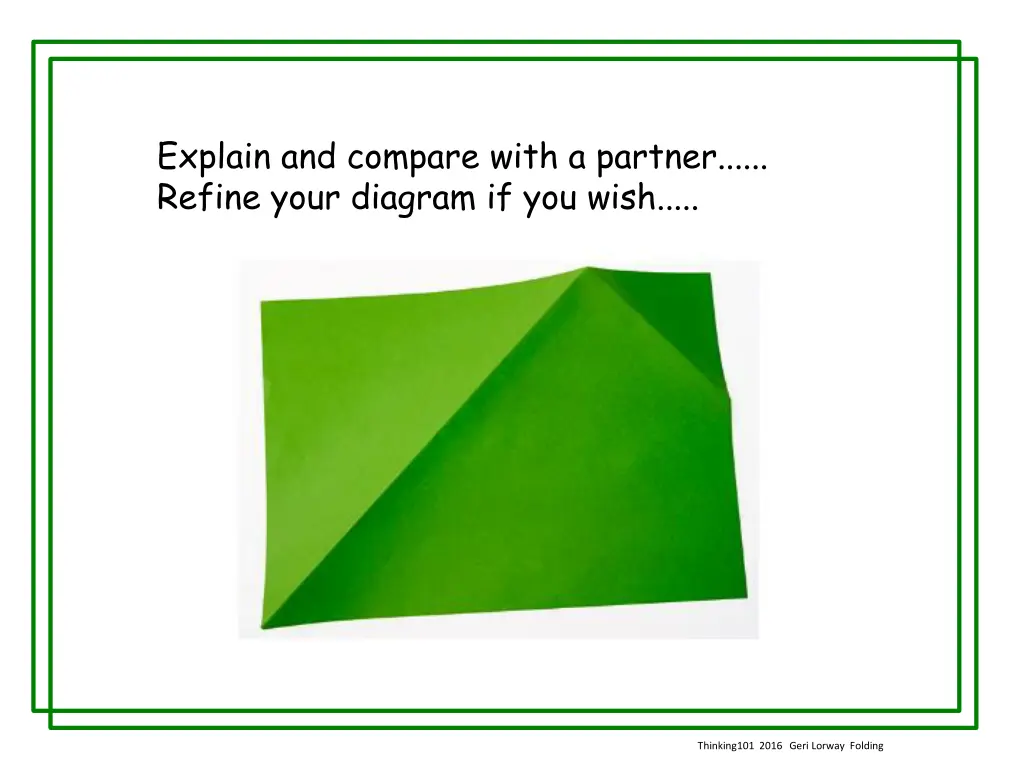 explain and compare with a partner refine your