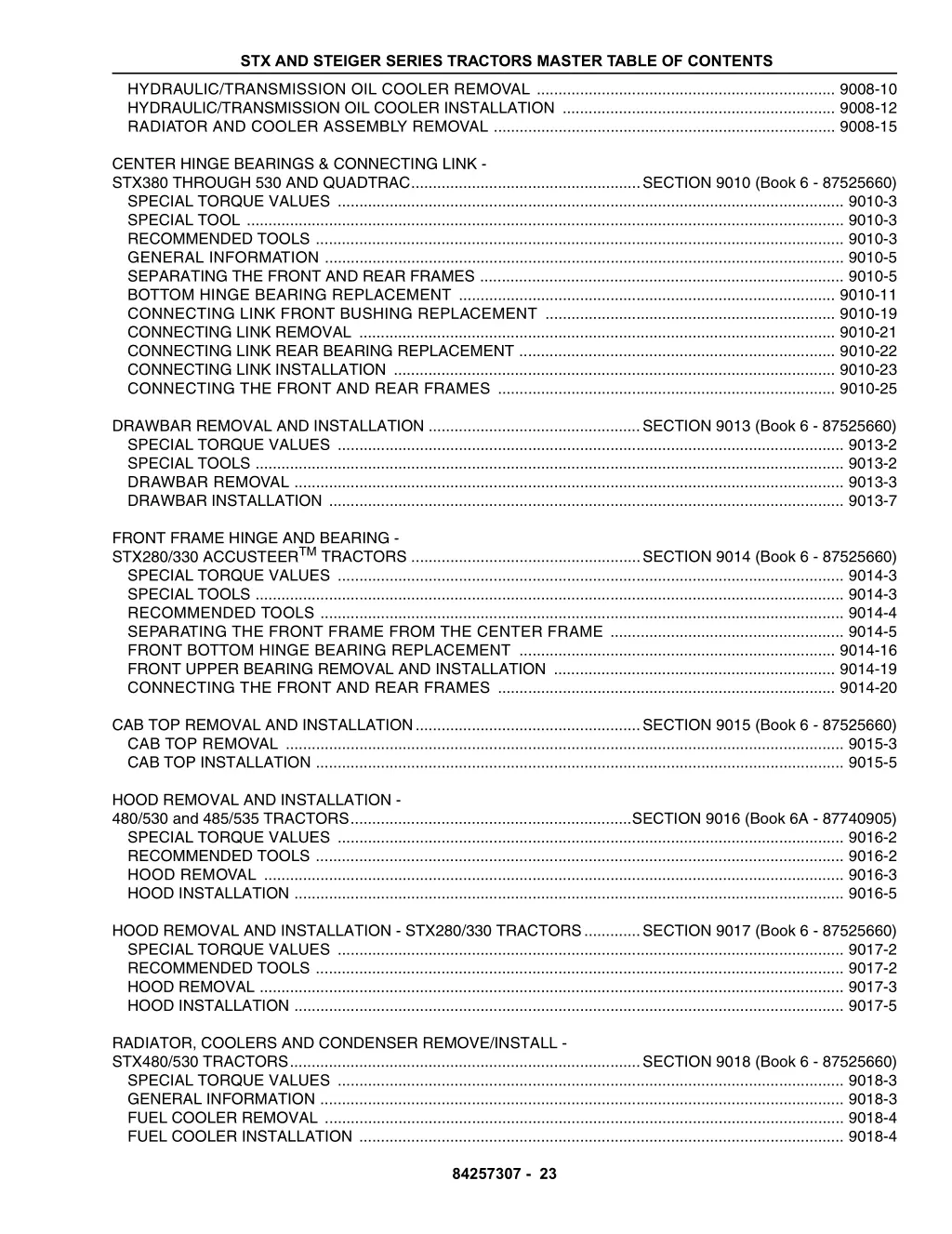 stx and steiger series tractors master table 22